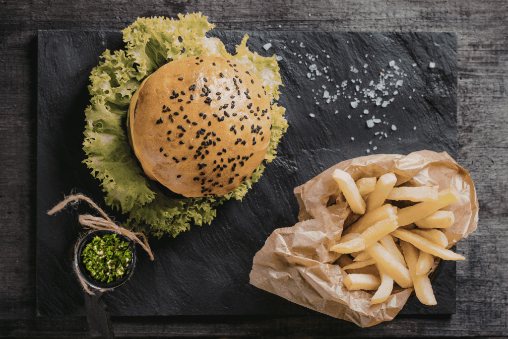 Burger gourmet au chimichurri goût mayo